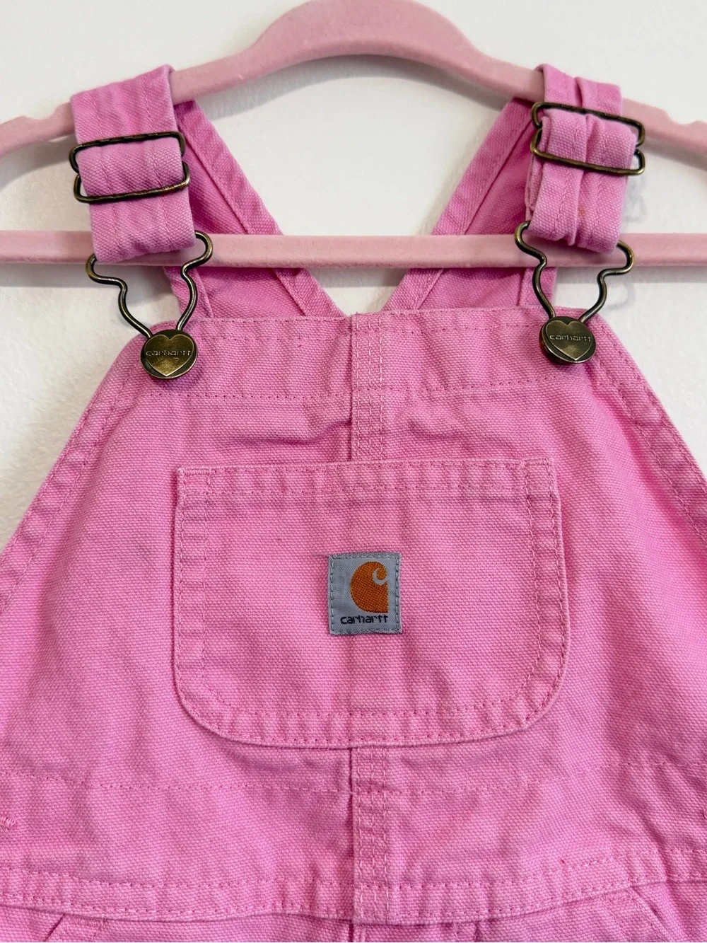 Carhartt Pink Overalls 2T Toddler Baby Girl’s Denim Cotton Fall Winter